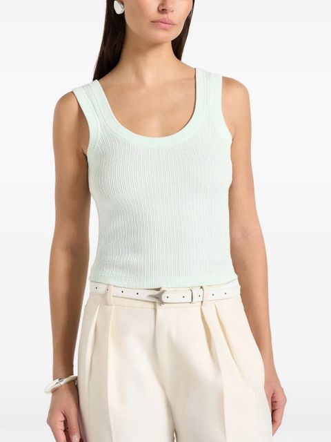 Manière De Voir Liane ribbed scoop-neck tank top - Green - zdjęcie produktu nr 1