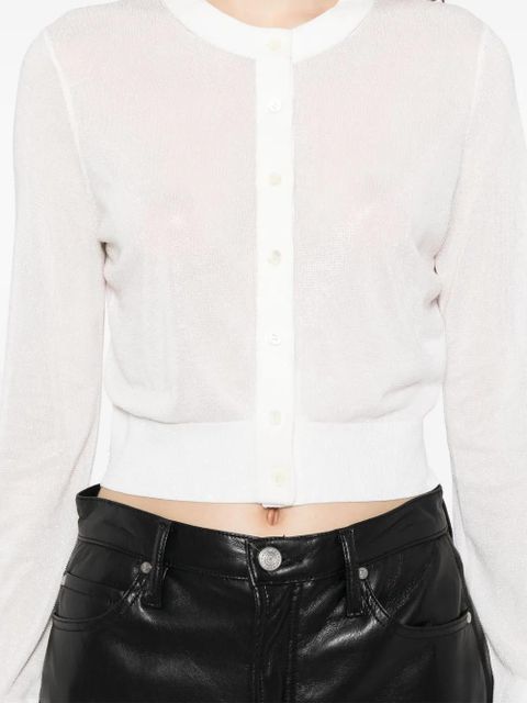 Alexander Wang crystal-embellished cropped top - White
