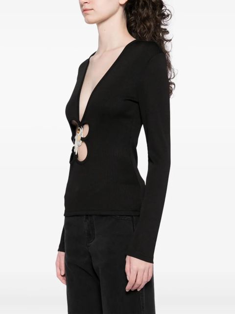 Christopher Esber Trio-stone long-sleeved top - Black