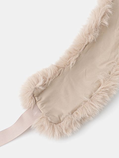 Pedro del Hierro szalik damski kolor beżowy gładki 4962467