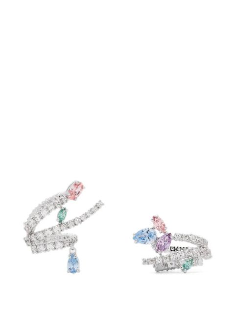 Swarovski x Ariana Grande crystal embellished cuff earrings - Silver - zdjęcie produktu nr 1