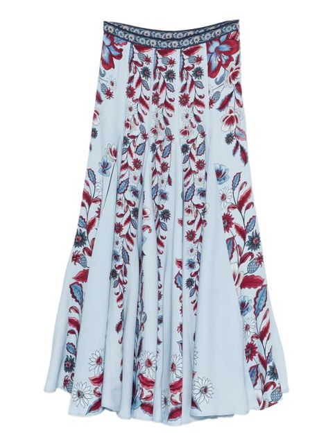 FARM Rio floral-print skirt - Blue - zdjęcie produktu nr 1