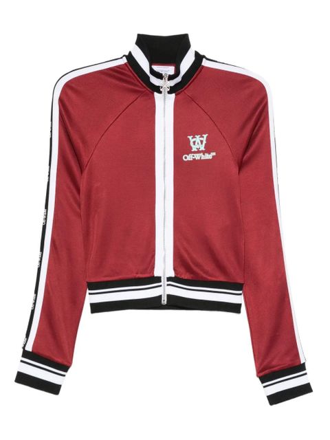 Off-White stripe-trim track jacket - Red - zdjęcie produktu nr 1