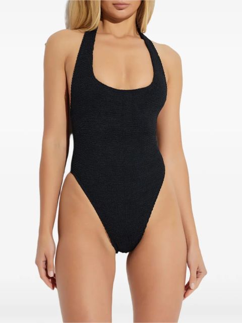 Bond-eye Ava halter textured swimsuit - Black
