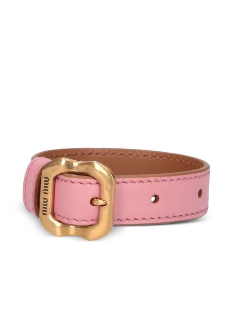 Miu Miu buckle leather bracelet - Pink