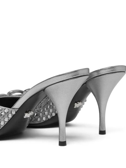 Versace 85mm leather mules - Silver