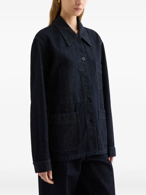 Jil Sander patch-pocket denim jacket - Blue - zdjęcie produktu nr 2