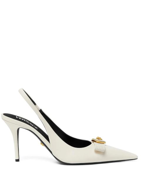 Versace 85mm leather pumps - White - zdjęcie produktu nr 1