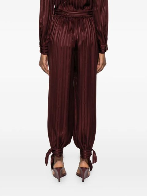 ZIMMERMANN striped tie-detail trousers - Red