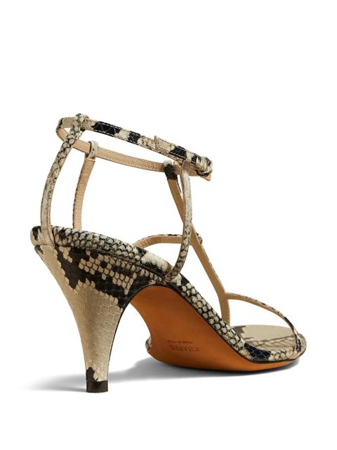 KHAITE The Jones 75mm leather sandals - Neutrals