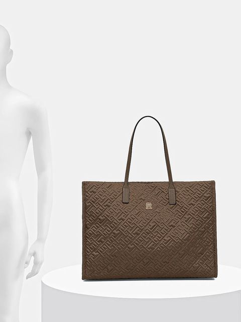 Tommy Hilfiger torebka kolor beżowy AW0AW18163