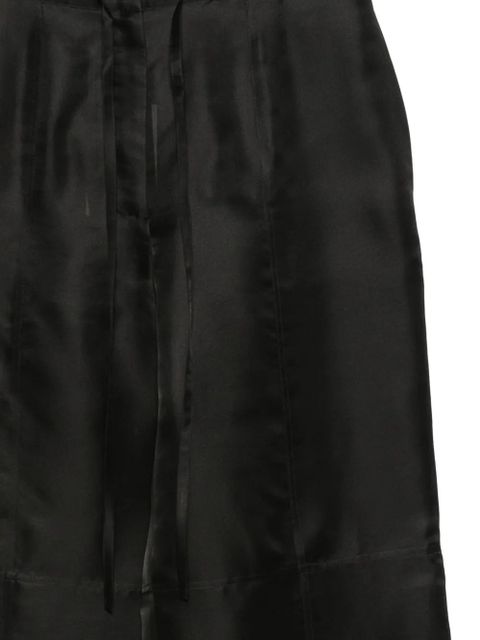 Róhe drawstring silk trousers - Black