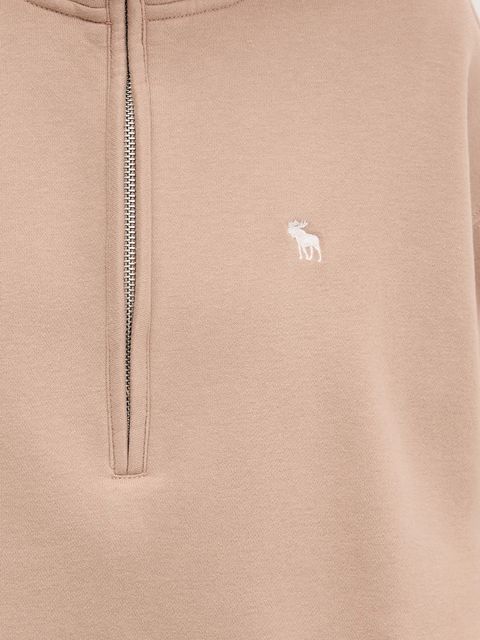 Abercrombie & Fitch bluza damska kolor beżowy gładka KI152-5418-420