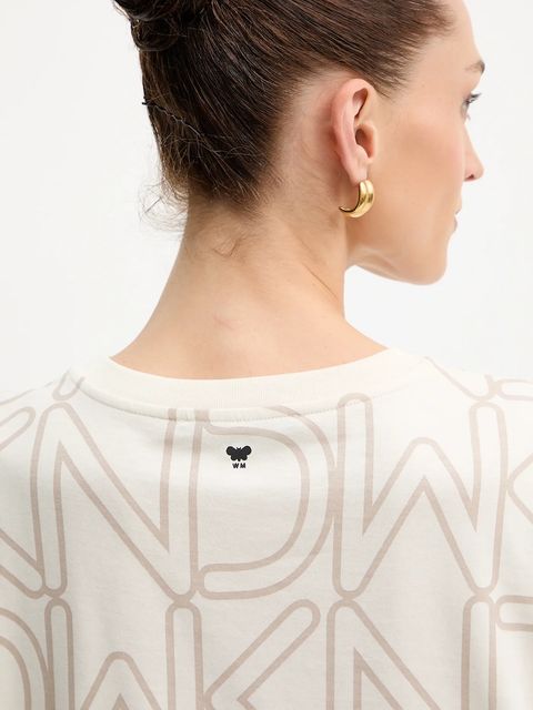 Weekend Max Mara t-shirt bawełniany damski kolor beżowy 2525976051600