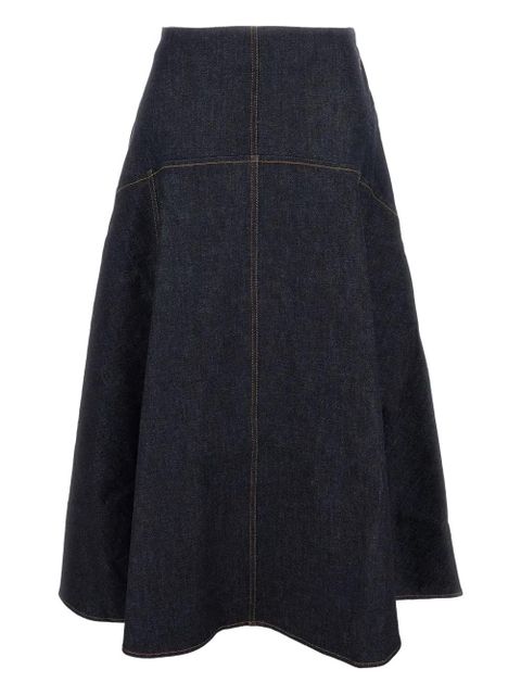 Jacquemus The Triangle de-Nîmes flared denim skirt - Blue - zdjęcie produktu nr 2