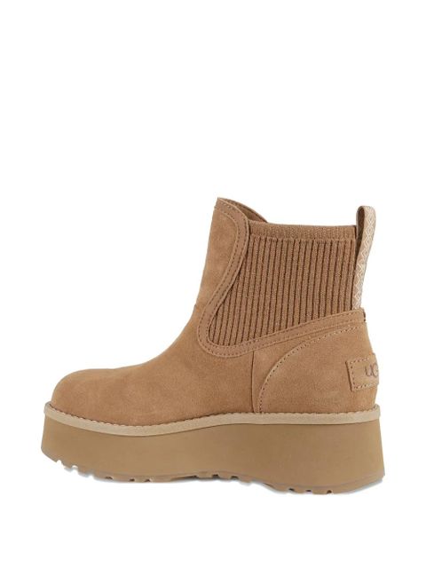 UGG 20mm ribbed platform boots - Brown