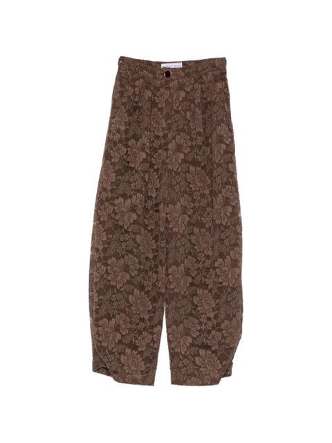 Rowen Rose floral-print trousers - Brown - zdjęcie produktu nr 1