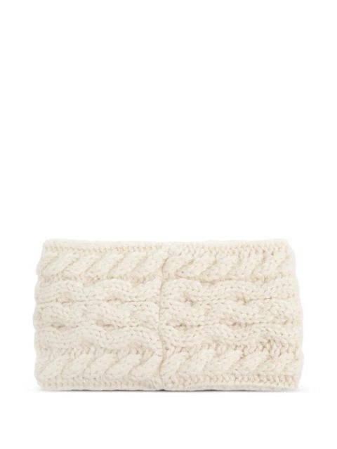 Moncler logo-patch headband - Neutrals