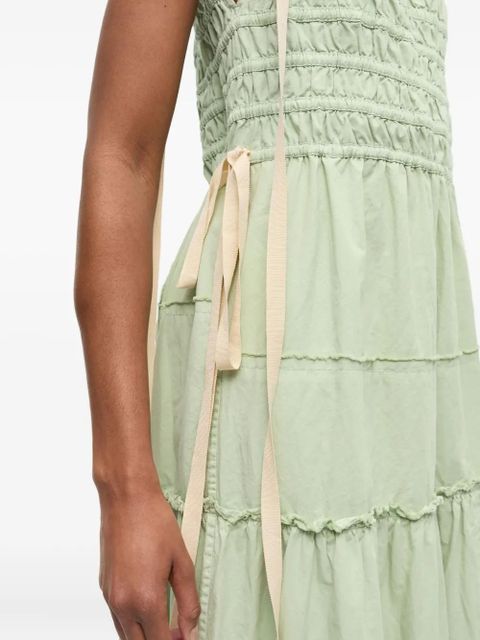 GANNI tiered dress - Green