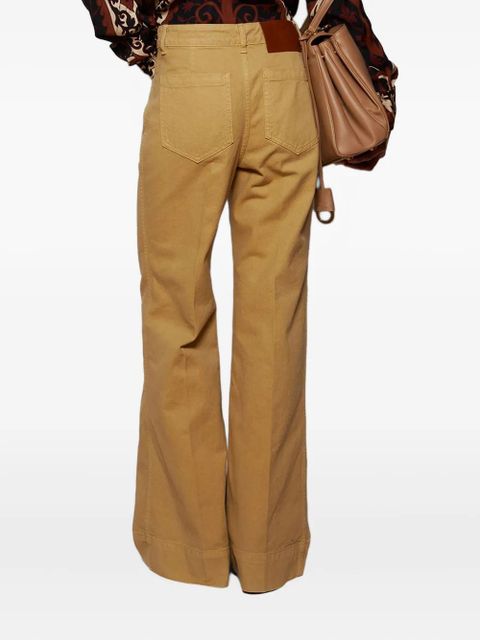 Victoria Beckham patch-pocket flared jeans - Yellow
