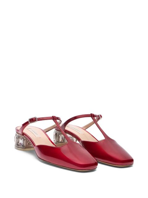 Casadei buckle-detail heeled mules - Red - zdjęcie produktu nr 2