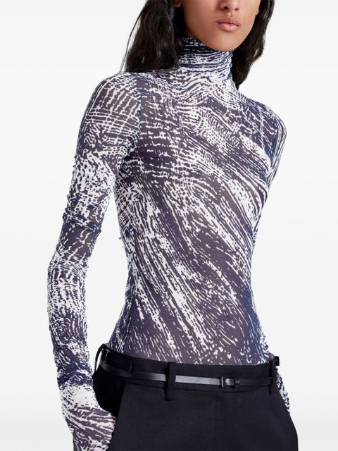 Proenza Schouler Rio printed jersey top - Grey
