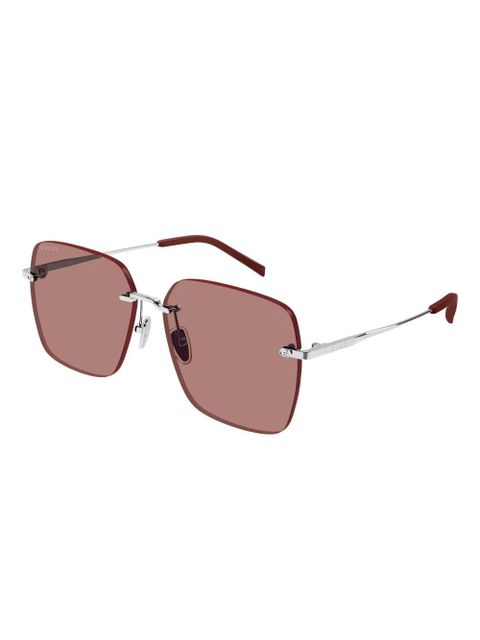 Gucci Eyewear GG1955SA square rimless sunglasses - Silver - zdjęcie produktu nr 1