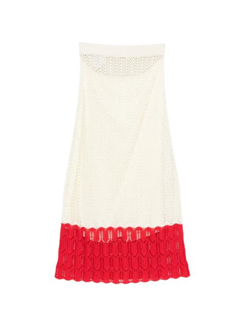 Jil Sander elastic-waistband midi skirt - Neutrals - zdjęcie produktu nr 1