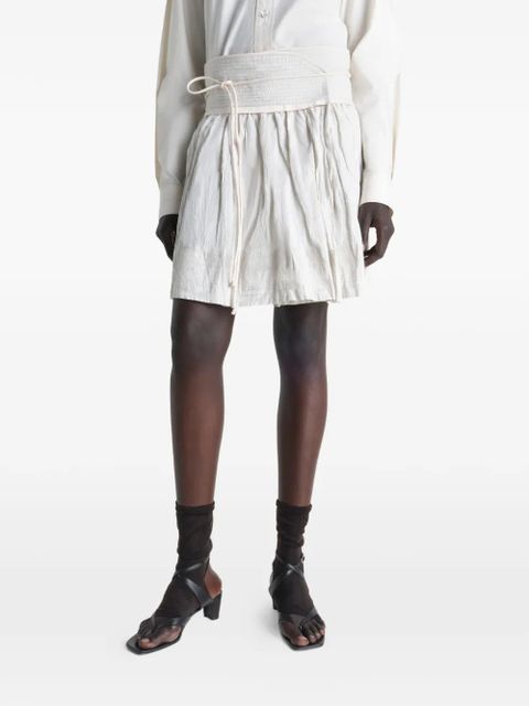 LEMAIRE crinkled wrap skirt - Neutrals