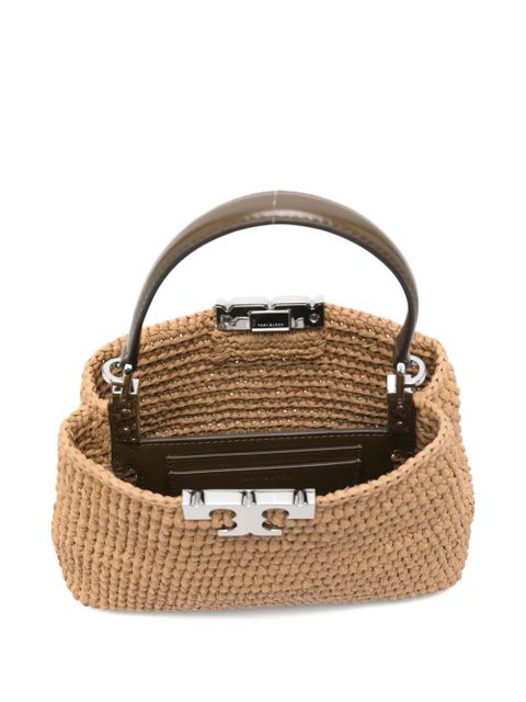 Tory Burch mini Eleanor straw tote bag - Neutrals
