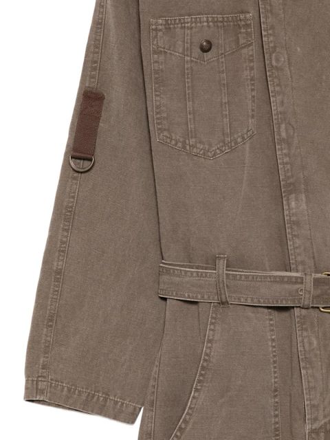 MARANT ÉTOILE Nessime buttoned belted jumpsuit - Brown