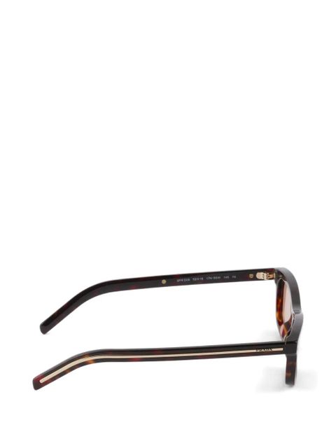 Prada Eyewear sunglasses with the iconic metal plaque - Brown