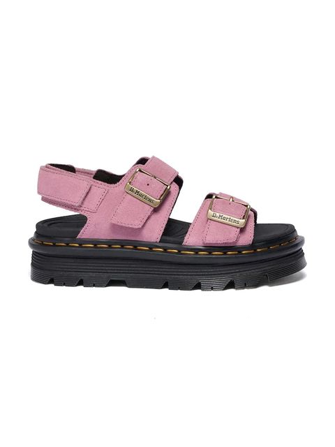 Dr. Martens sandały na platformie damskie zamszowe ZebZag Sandal - zdjęcie produktu nr 1