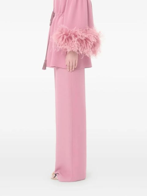Valentino Garavani Cady Couture elasticated-waistband trousers - Pink