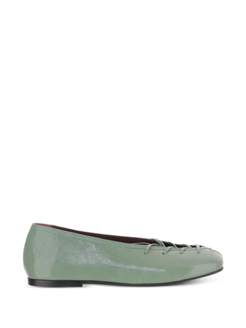 ALOHAS leather flat pumps - Green - zdjęcie produktu nr 1