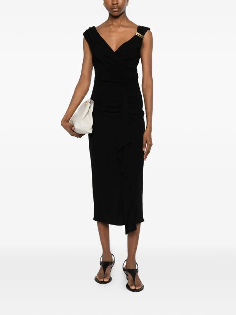 Max Mara metal-detail midi dress - Black - zdjęcie produktu nr 2