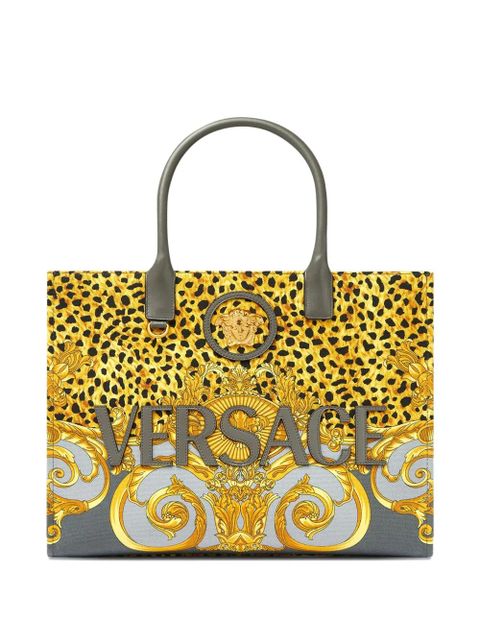 Versace leopard-print baroque tote bag - Grey - zdjęcie produktu nr 1