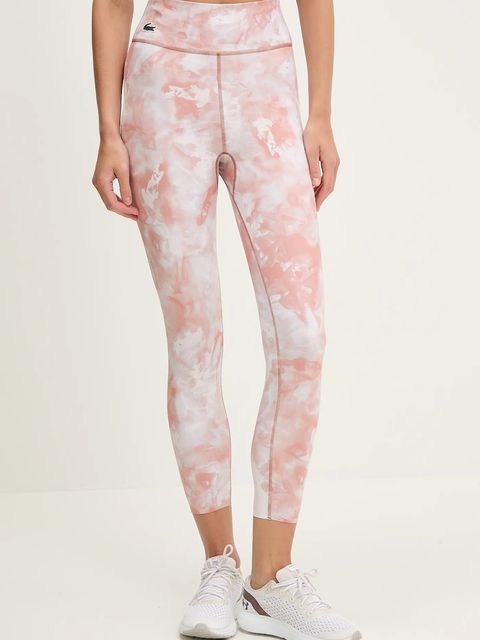 Lacoste legginsy damskie kolor różowy wzorzyste OF8572 - zdjęcie produktu nr 1