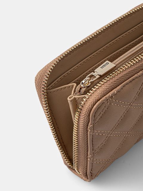 Guess portfel GIULLY damski kolor beżowy SWQG87 48140