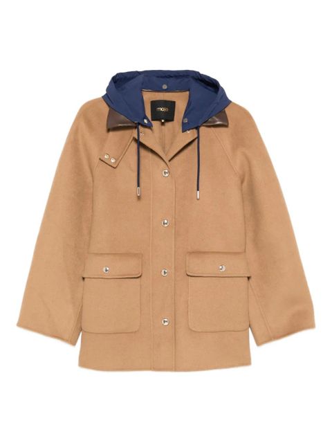 Maje removable hood single breasted coat - Brown - zdjęcie produktu nr 1