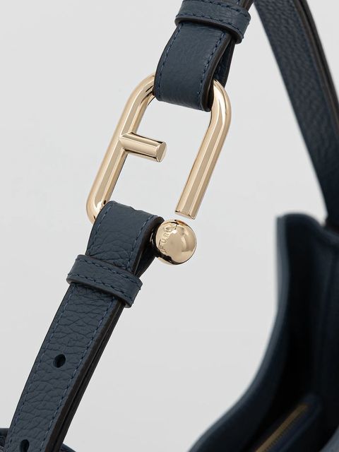 Furla torebka skórzana kolor niebieski WB01246.HSF000.GU000