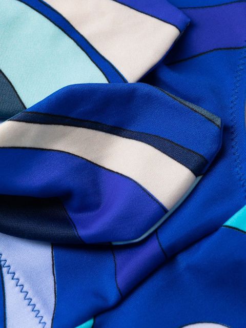 PUCCI Marmo-print bikini top - Blue