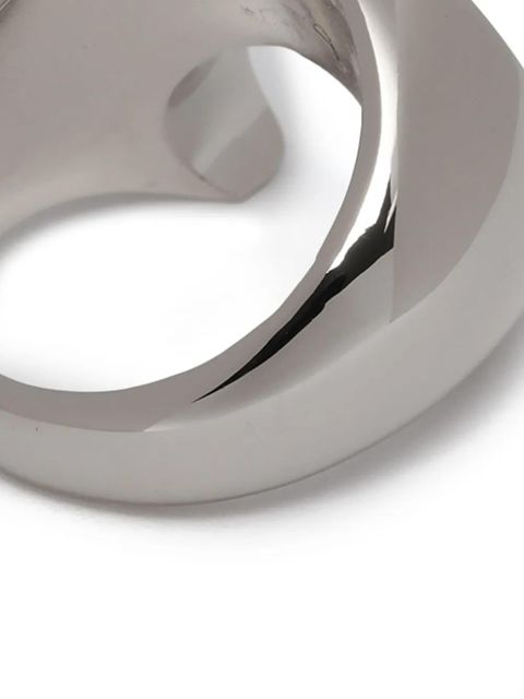 Marine Serre crescent-moon polished ring - Silver