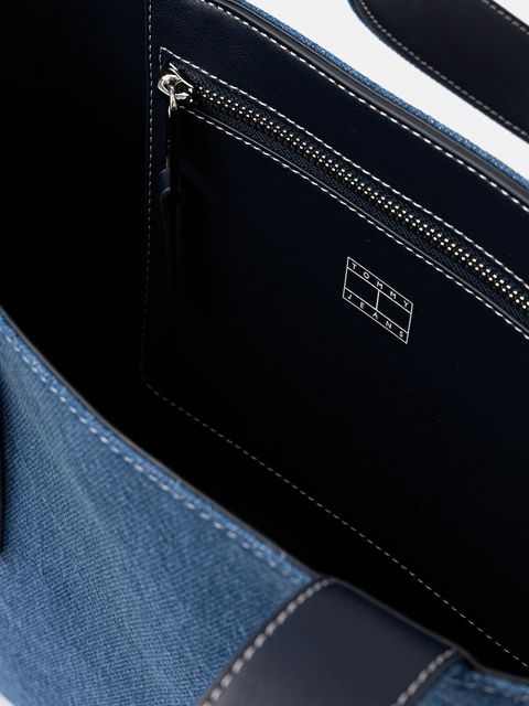 Tommy Jeans torebka jeansowa kolor niebieski AW0AW18197