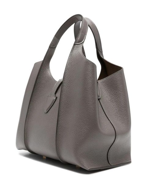 Tod's small Timeless T-buckle leather tote bag - Grey - zdjęcie produktu nr 2