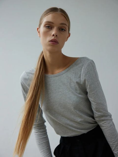 Muuv longsleeve damski bawełniany z elastanem BACK EN ROUTE - zdjęcie produktu nr 1