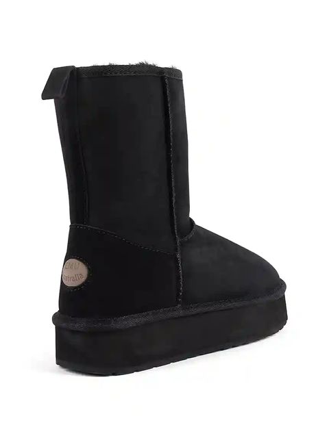 Emu Australia śniegowce zamszowe Stinger Lo Flatform kolor czarny W13190