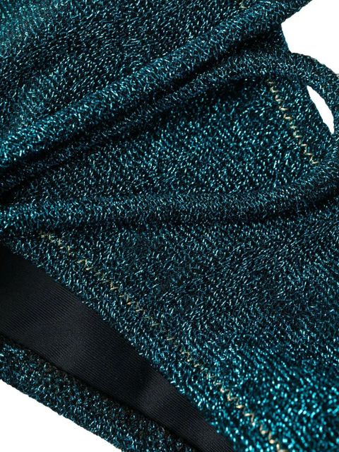 Reina Olga Miami lurex triangle bikini - Blue