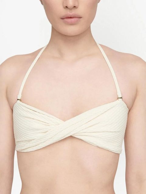 ANINE BING Rosa twist biniki top - Neutrals