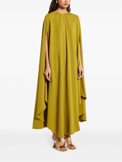 TOM FORD cape-effect georgette gown - Green